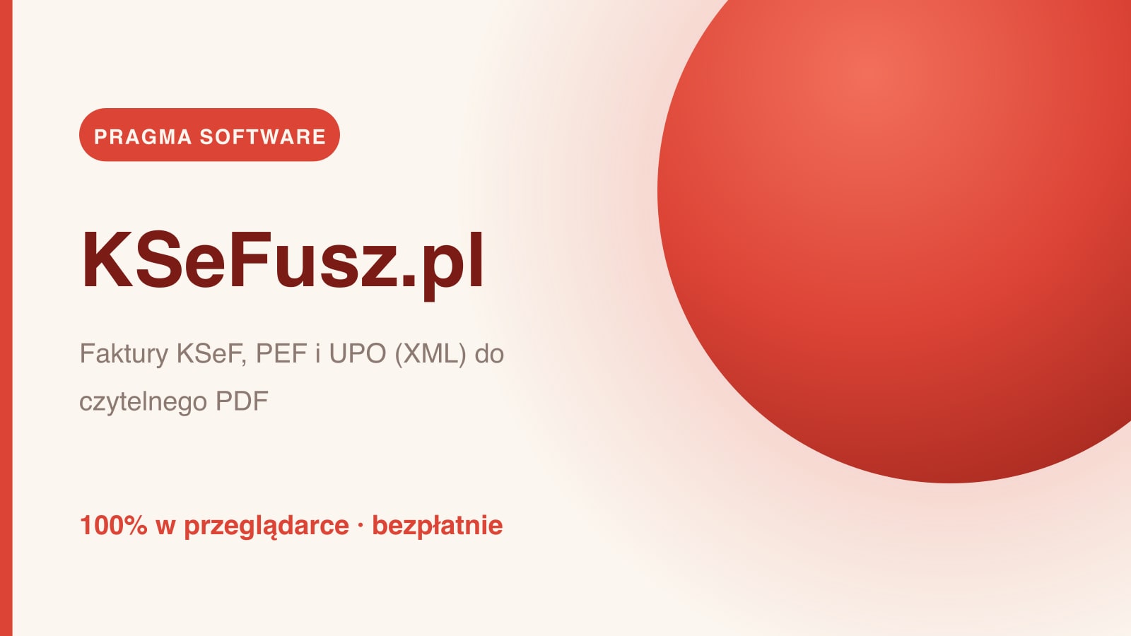 KSeFusz.pl - a KSeF invoice rendered as a PDF document
